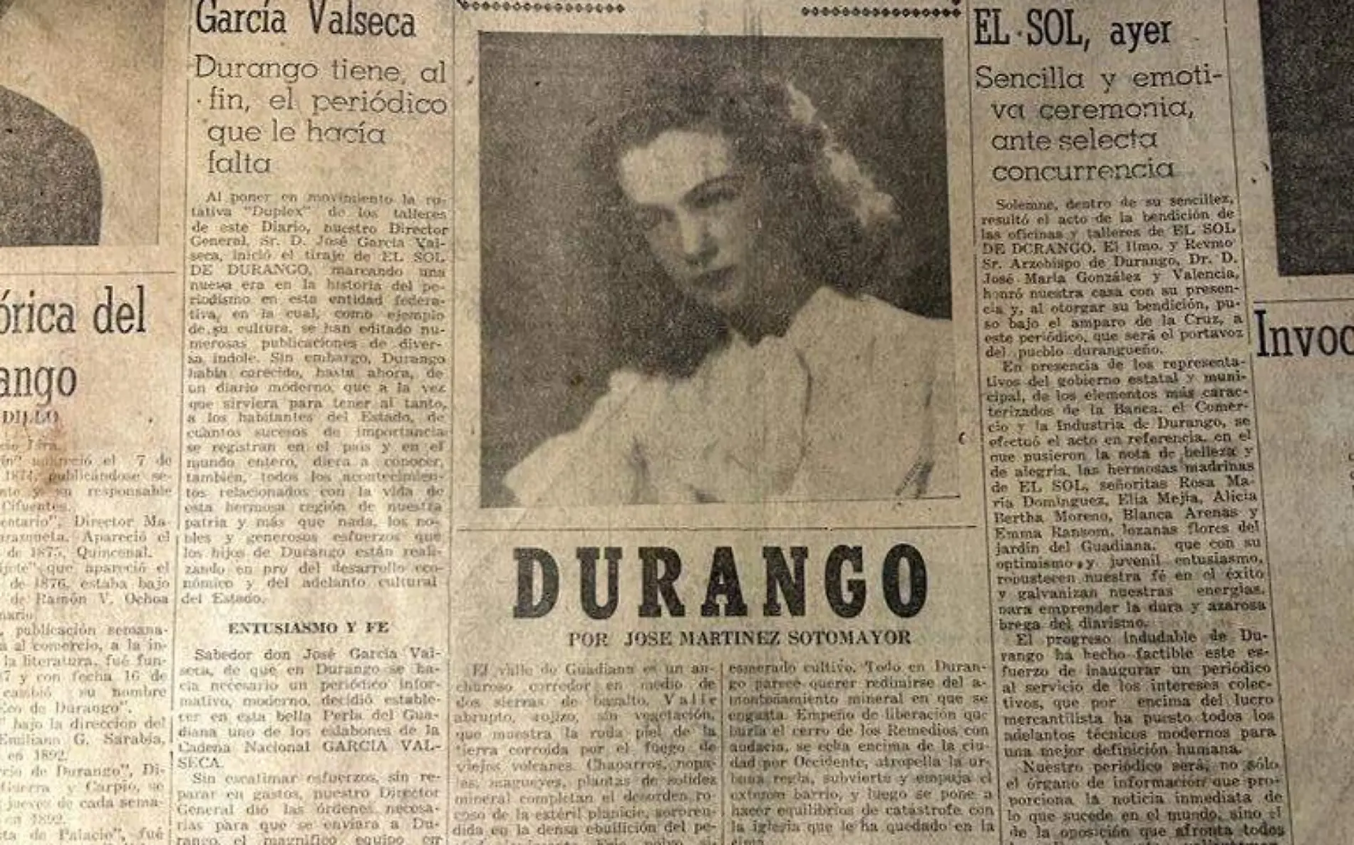 Cuando se inauguró El Sol de Durango, éstas fueron sus madrinas; ¿conoces a alguna?